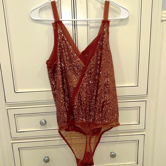 FREE PEOPLE intimately sequin body suit - Picture 1 of 6